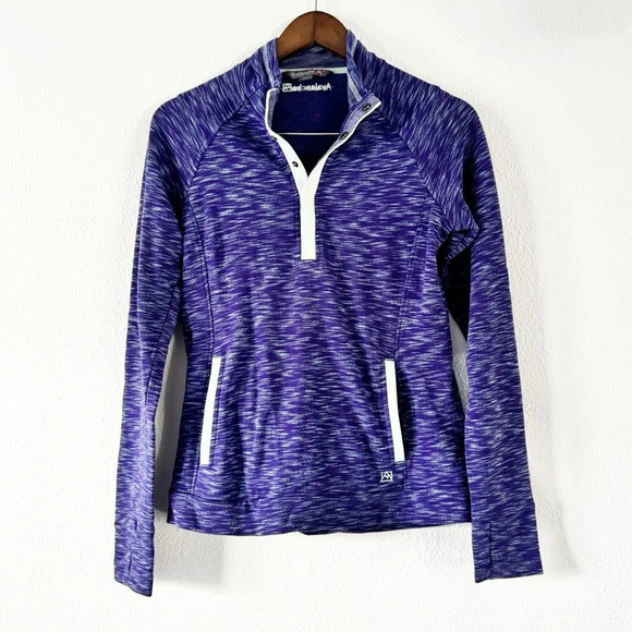 Avalanche Loma Snap Neck Sweater Pull Over Jacket Aster Purple / Bay Size Small - Picture 2 of 16